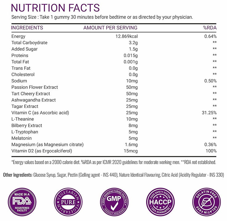 Bliss Welness Sleep Gummies Berry Blast