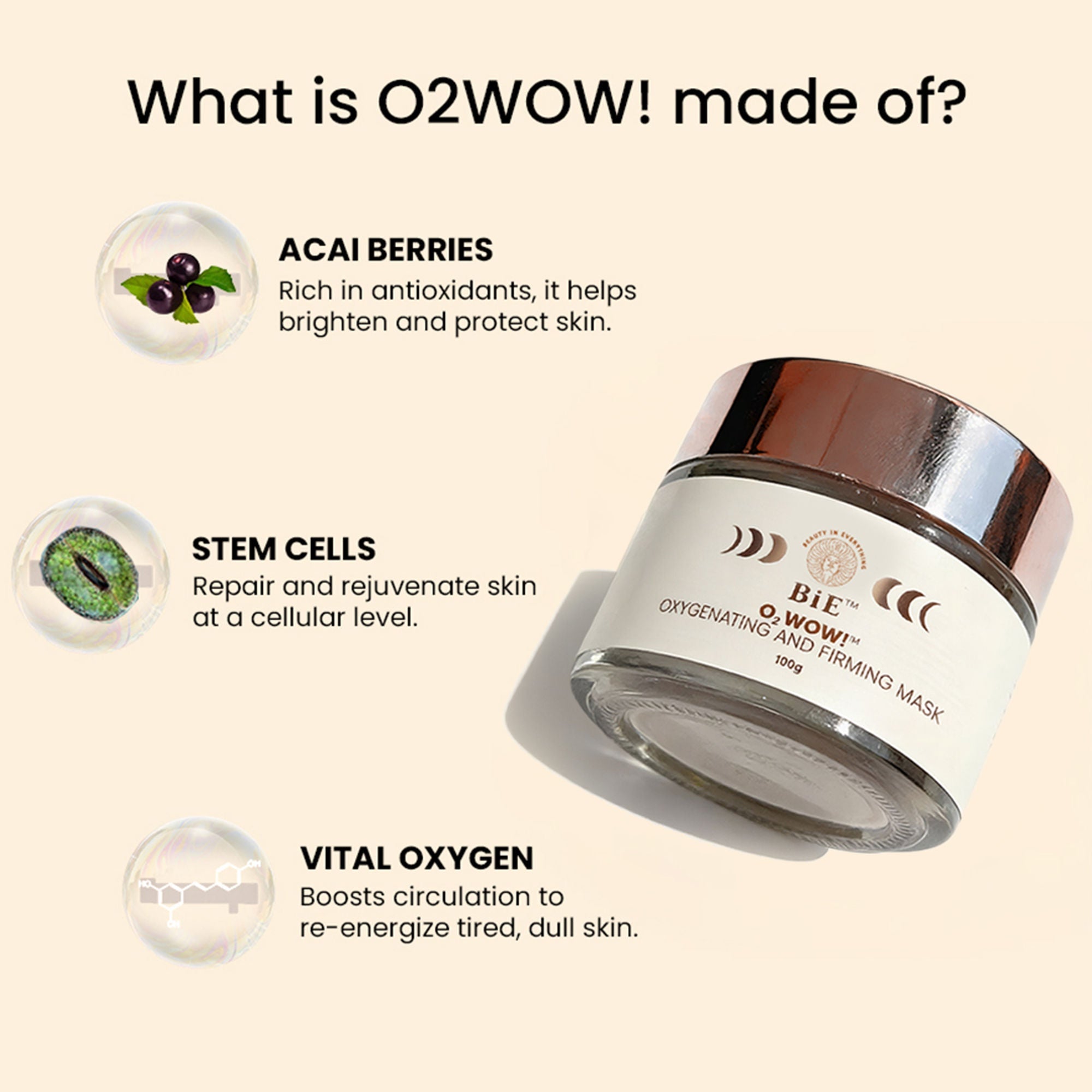 BiE O2wow!- Oxygenating & Firming Mask - Distacart