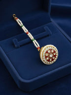 NVR Women Gold Plated CZ Stone Borla Maang Tikka - Distacart