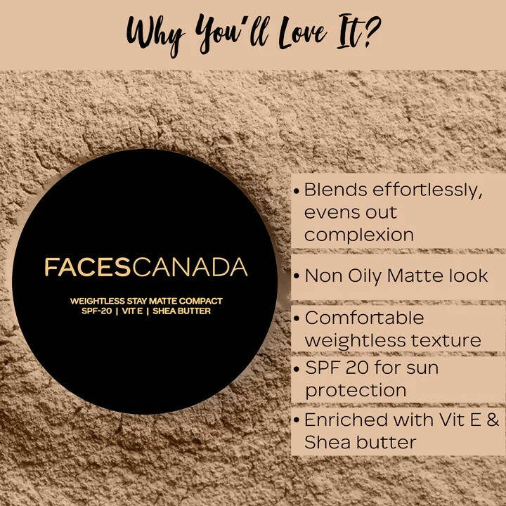 Faces Canada Weightless Stay Matte Compact SPF20-Natural 02