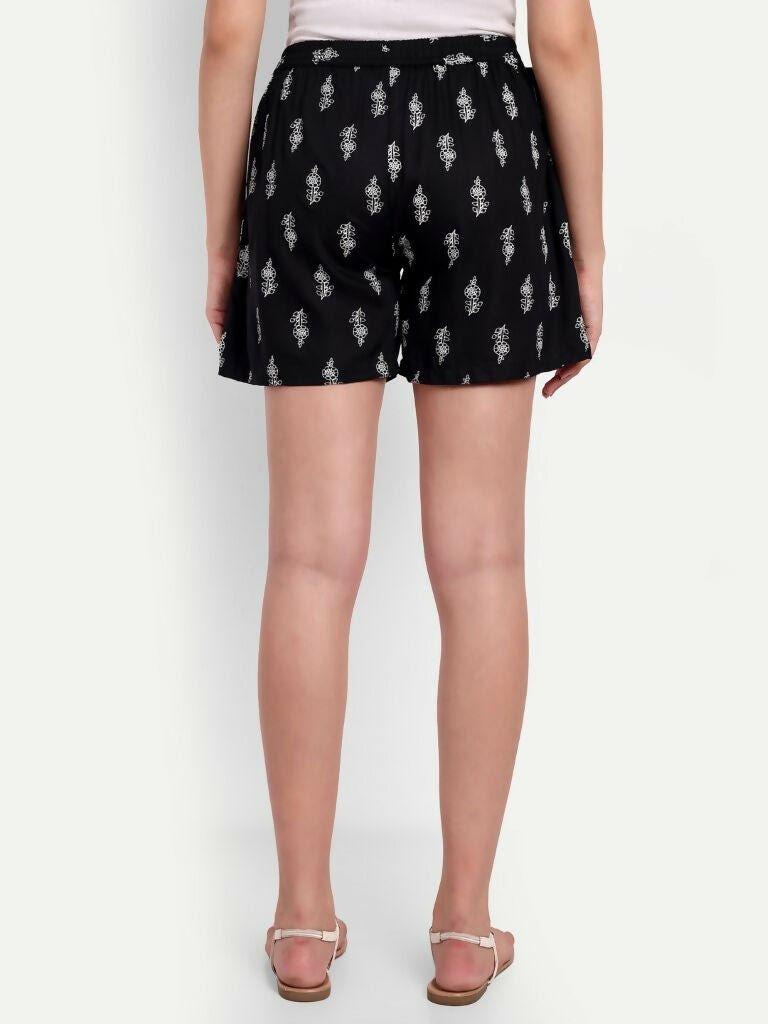 Alvano Beautiful Printed Black Boxer Shorts