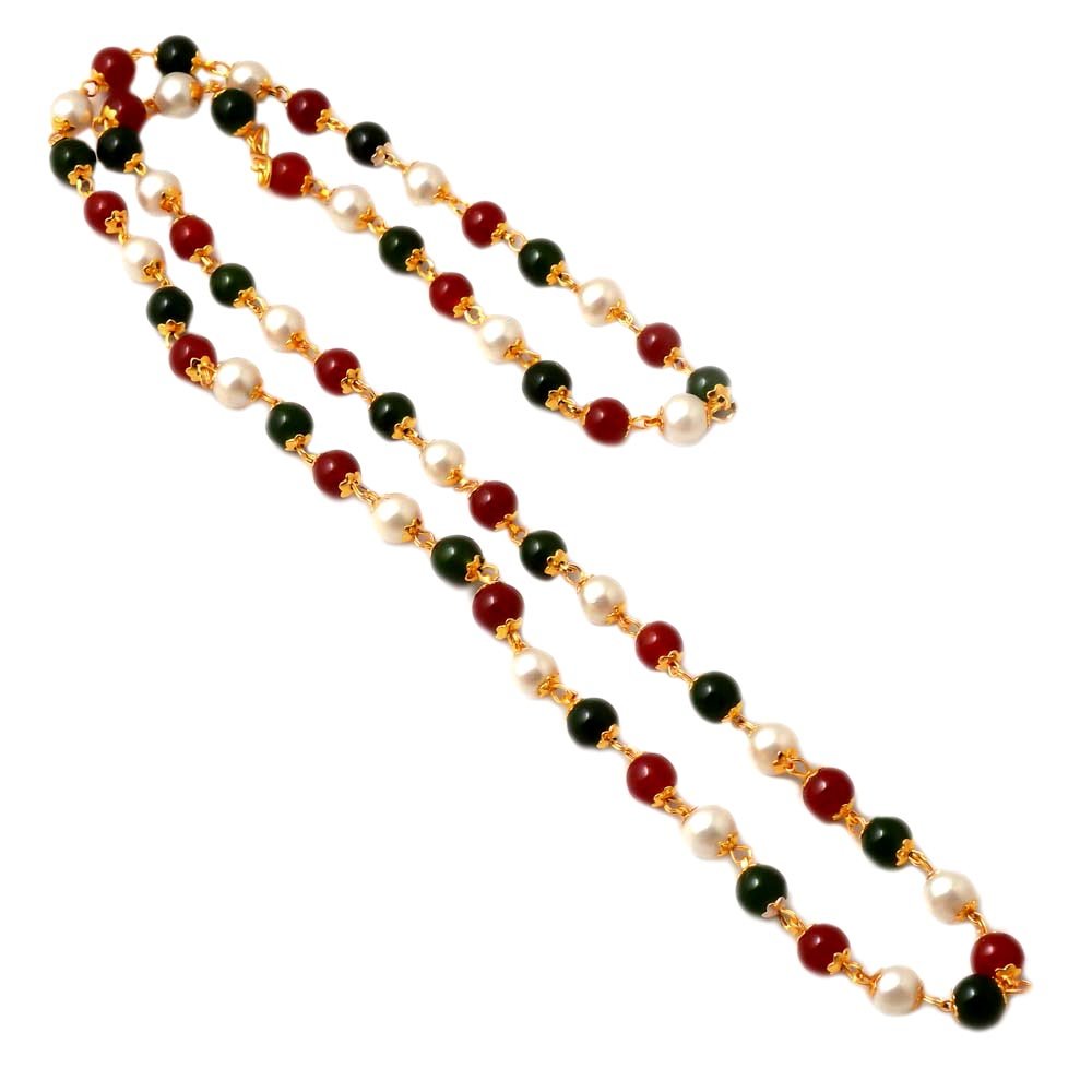 Gold-Polished Alloy Multi Matarmala Chain - The Pari