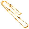 Gold-Polished Alloy Stylish Meena Work Chain - The Pari