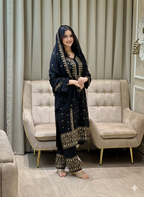 Teeya Creation Black Color Faux Georgette Embroidery Work Party Wear Salwar Suit - Distacart