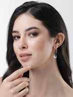 NVR Women Gold-Toned Teardrop Shaped Drop Earrings - Distacart