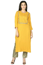 Joban Fashion Mustard Cotton Rayon Kurta Set