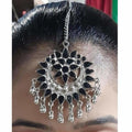 Black Color Kundan Maang Tikka