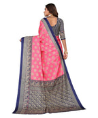 Vamika peach Printed Art Silk Saree