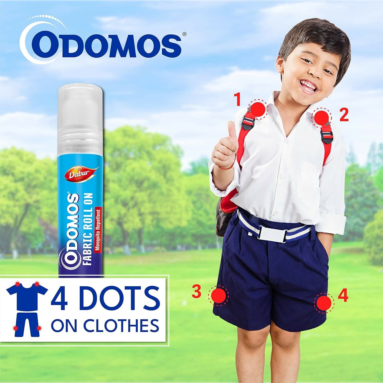 Odomos Mosquito Repellant Fabric Roll On - Distacart