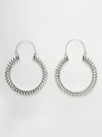 NVR Women Silver Full Circular Hoop Earrings - Distacart