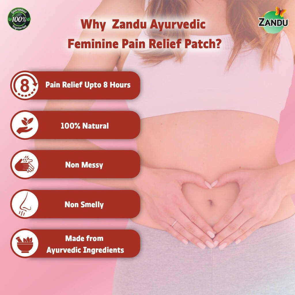 Zandu Feminine Pain Relief Patch - Distacart