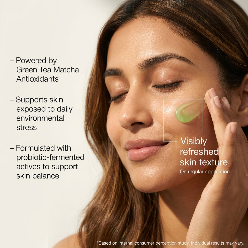 VedicDerm Green Tea Matcha Gel Moisturiser with Squalene and Niacinamide - Distacart