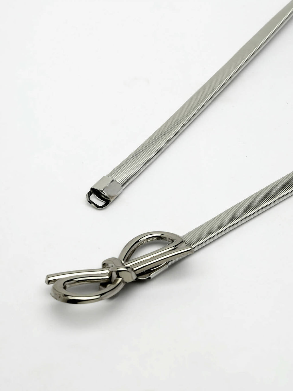 NVR Women Circular Silver Plated Stretchable Metal Belt