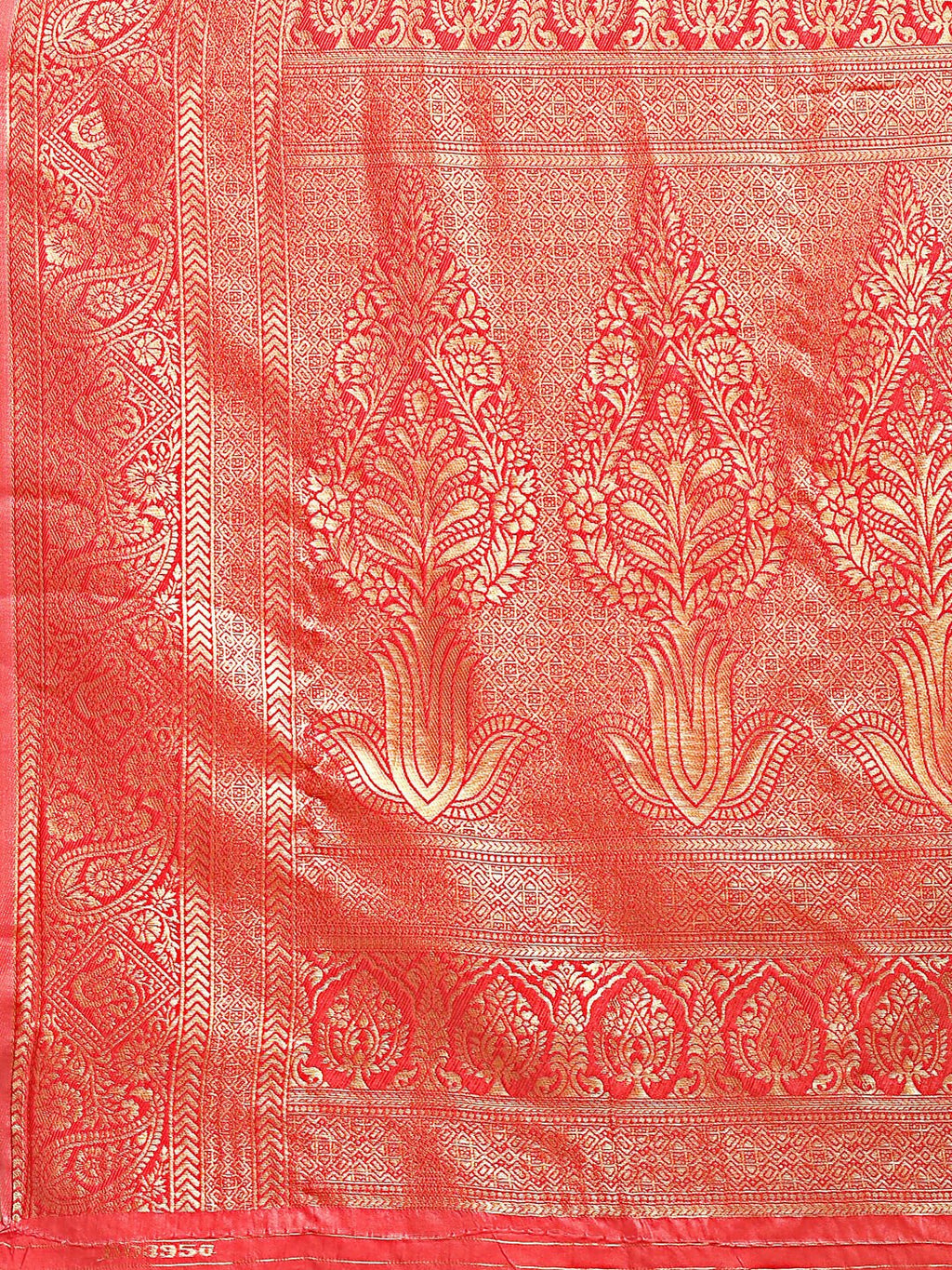 Shree Shyam Fashion Aura Silk Cream Red Banarasi Silk Saree