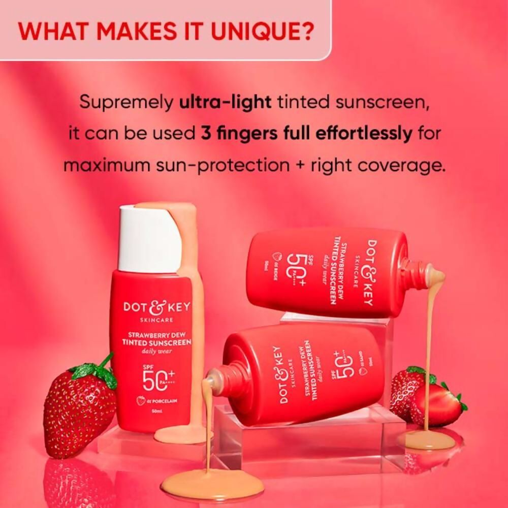 Dot & Key Strawberry Dew Tinted Sunscreen - 01 Porcelain - Distacart