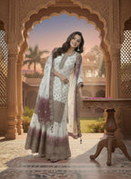 Teeya Creation Multi Color Star Georgette Heavy Embroidery Work Functional Wear Salwar Suit - Distacart