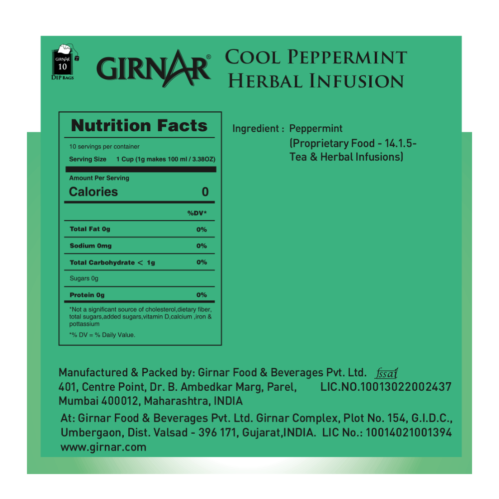 Girnar Cool Peppermint Herbal Infusion - Distacart
