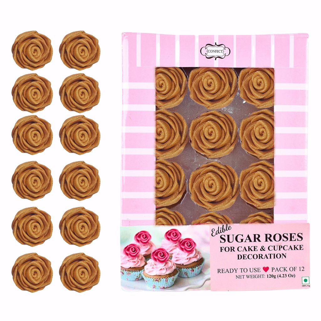 confect edible rose cake toppers edible toppers roses for cake decorations 12 roses copper roses