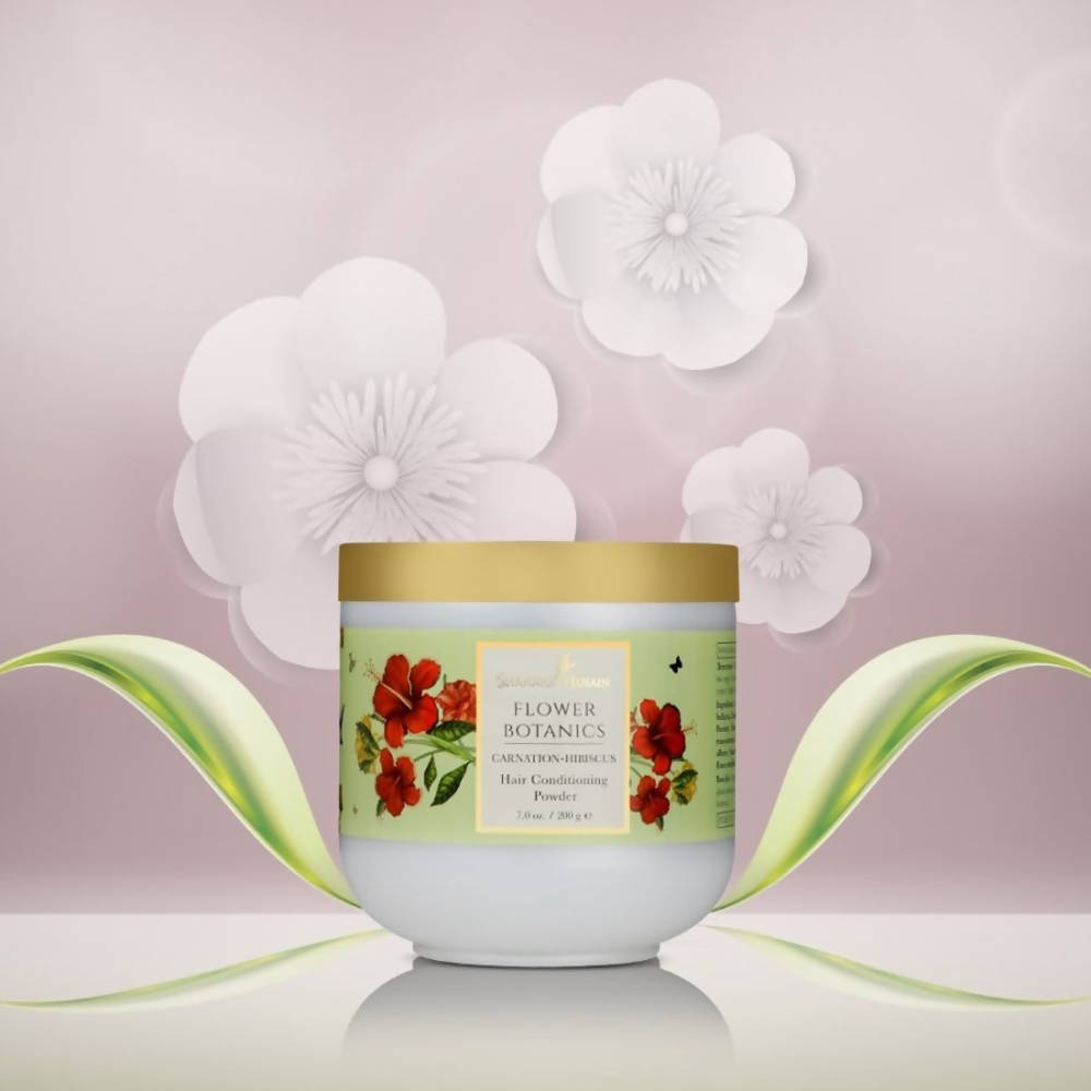 Shahnaz Husain Flower Botanics Carnation-Hibiscus Hair Conditioning Powder