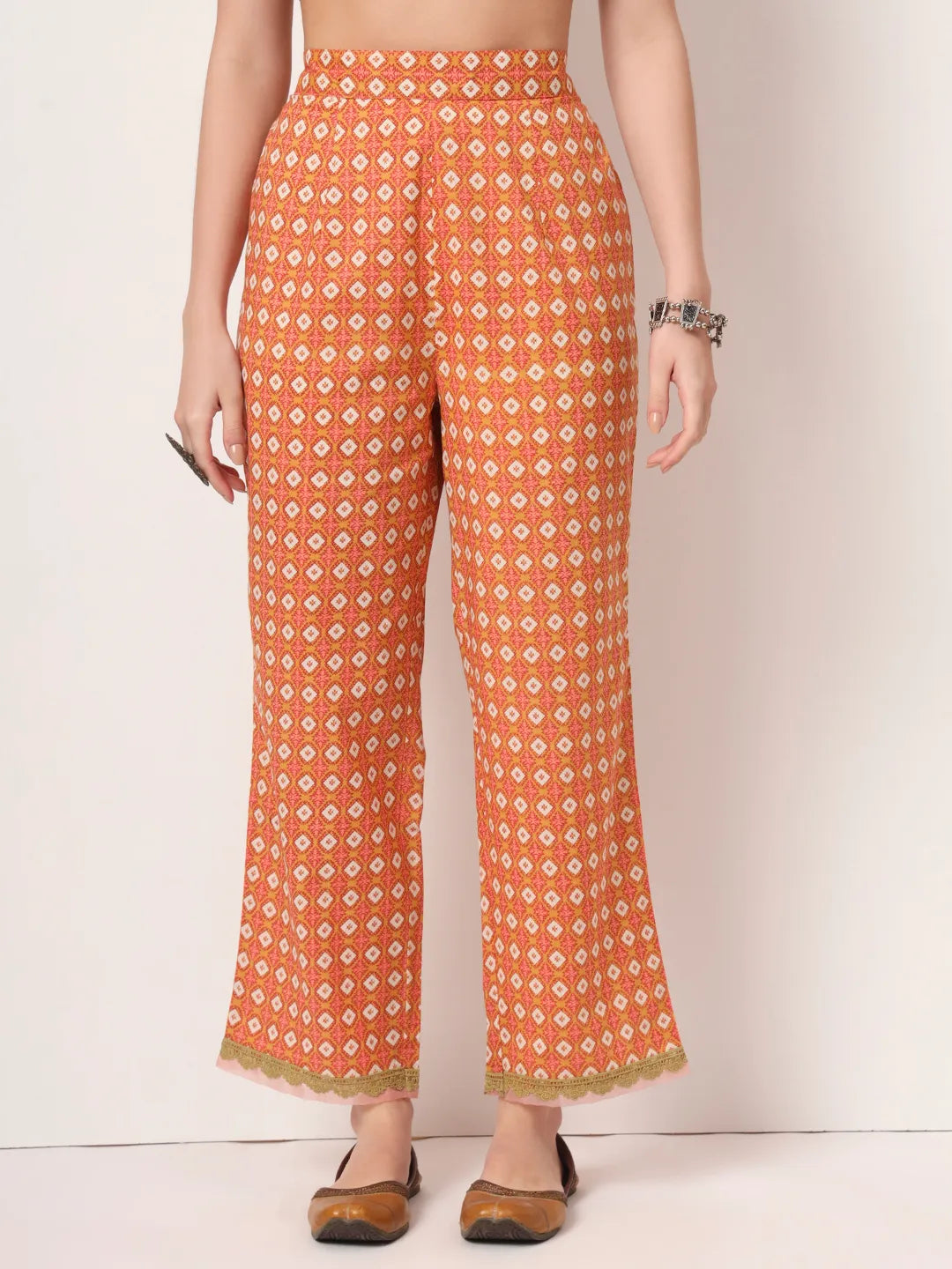 Yufta Cotton Yellow Kurta Dupatta Set With Lace Detailing - Distacart
