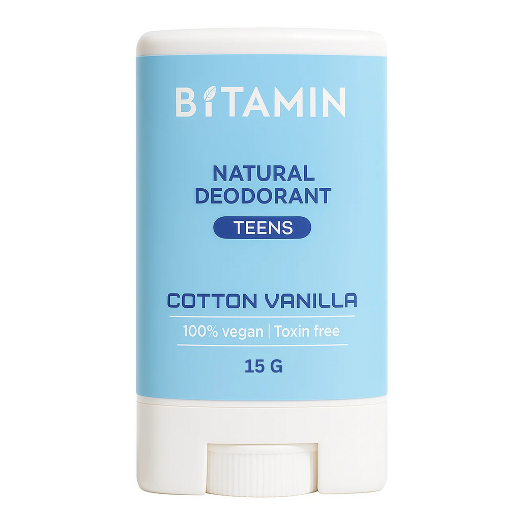 Bitamin Cotton Vanilla Teens Natural Deodorant Roll On Stick - Distacart