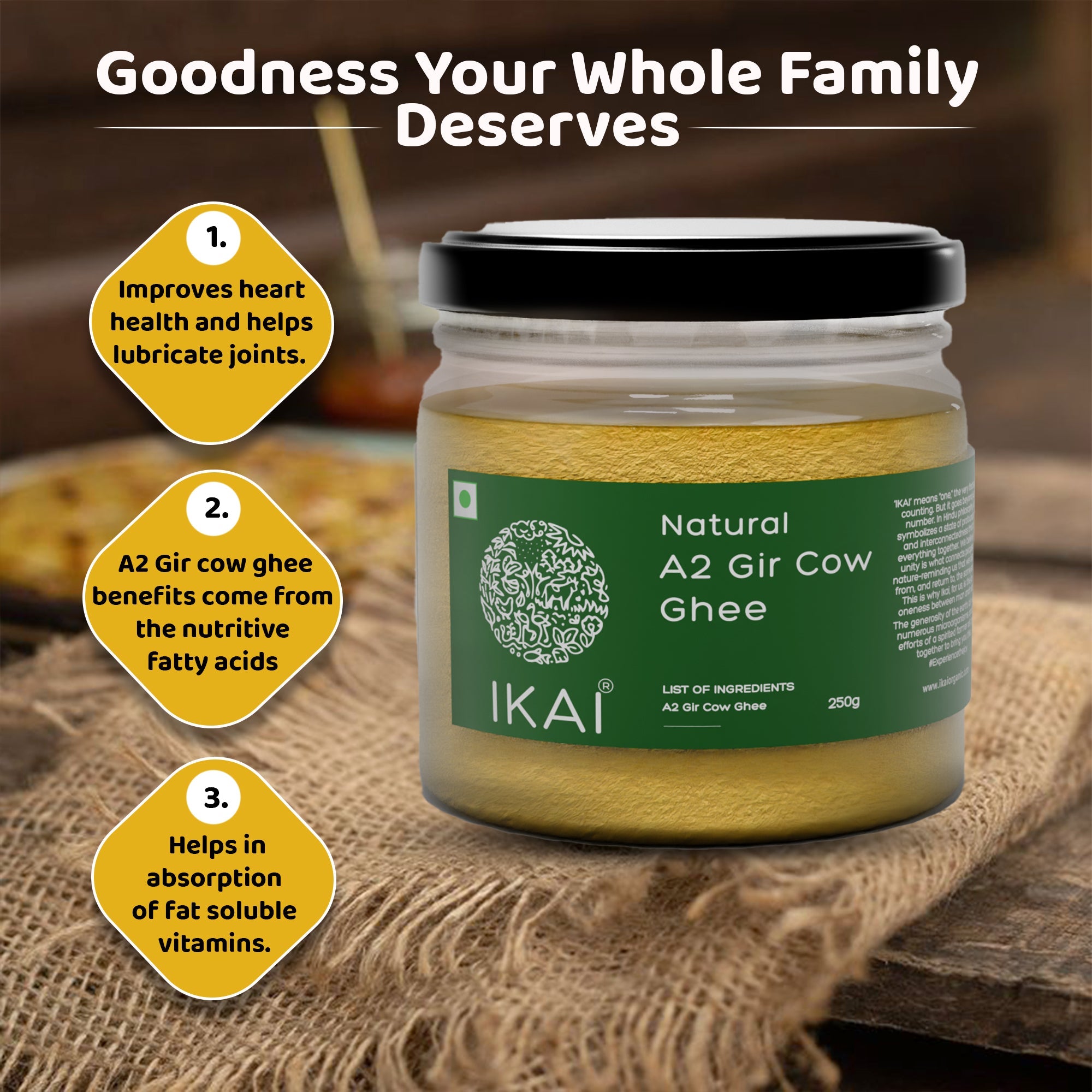IKAI Natural A2 Gir Cow Ghee - Distacart