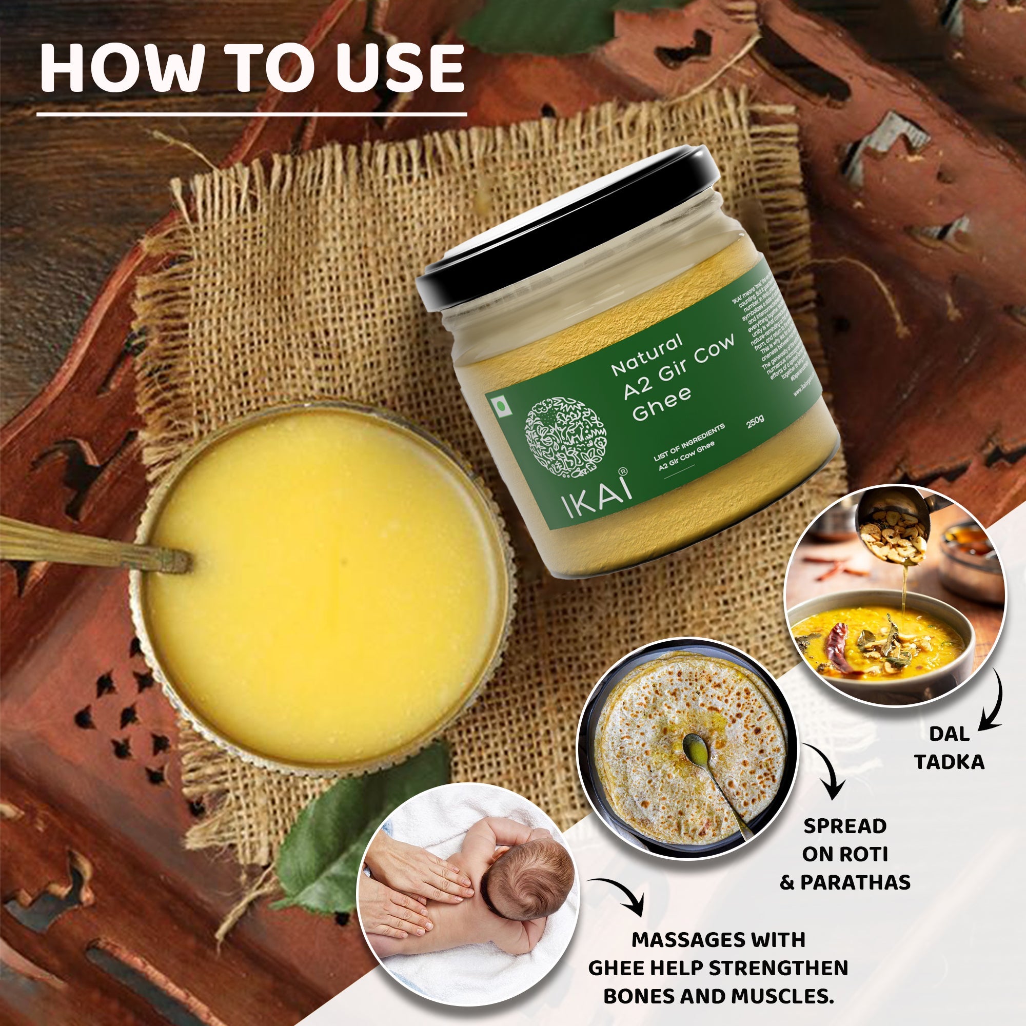 IKAI Natural A2 Gir Cow Ghee - Distacart