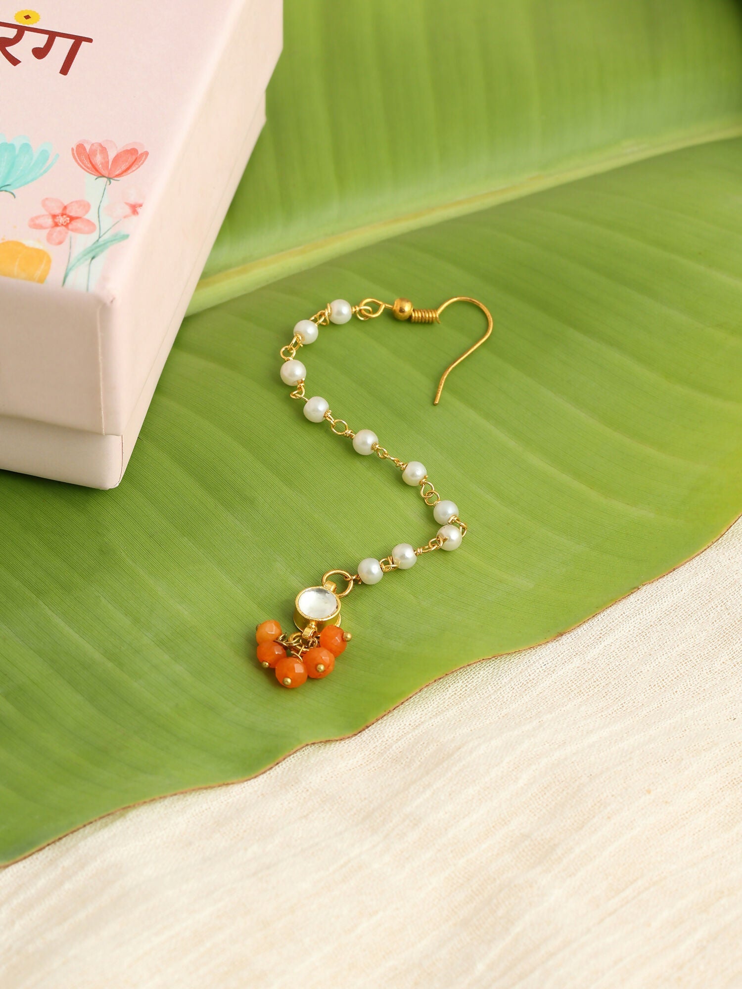 Ruby Raang Traditional Teardrop Maang Tikka - Distacart
