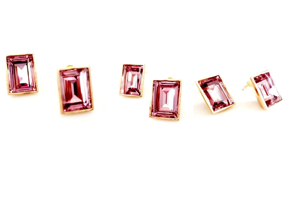 Bling Accessories Swarovski Amethyst Earrings - Distacart