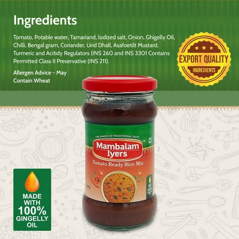 Mambalam Iyers Tomato Ready Rice Mix - Distacart