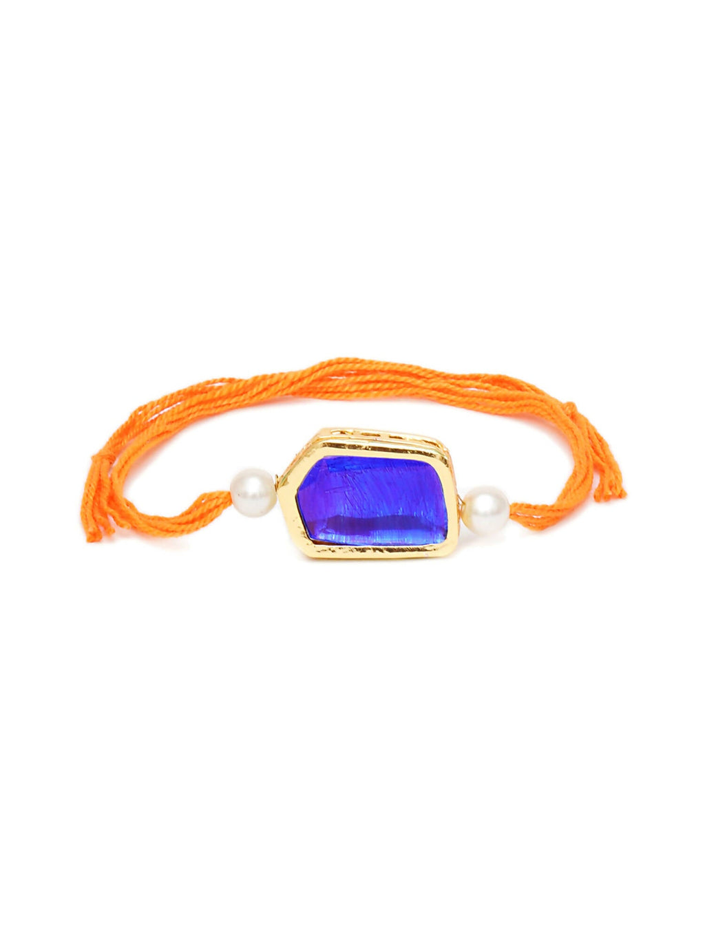 Designer kundan Rakhi - Ruby Raang - Distacart