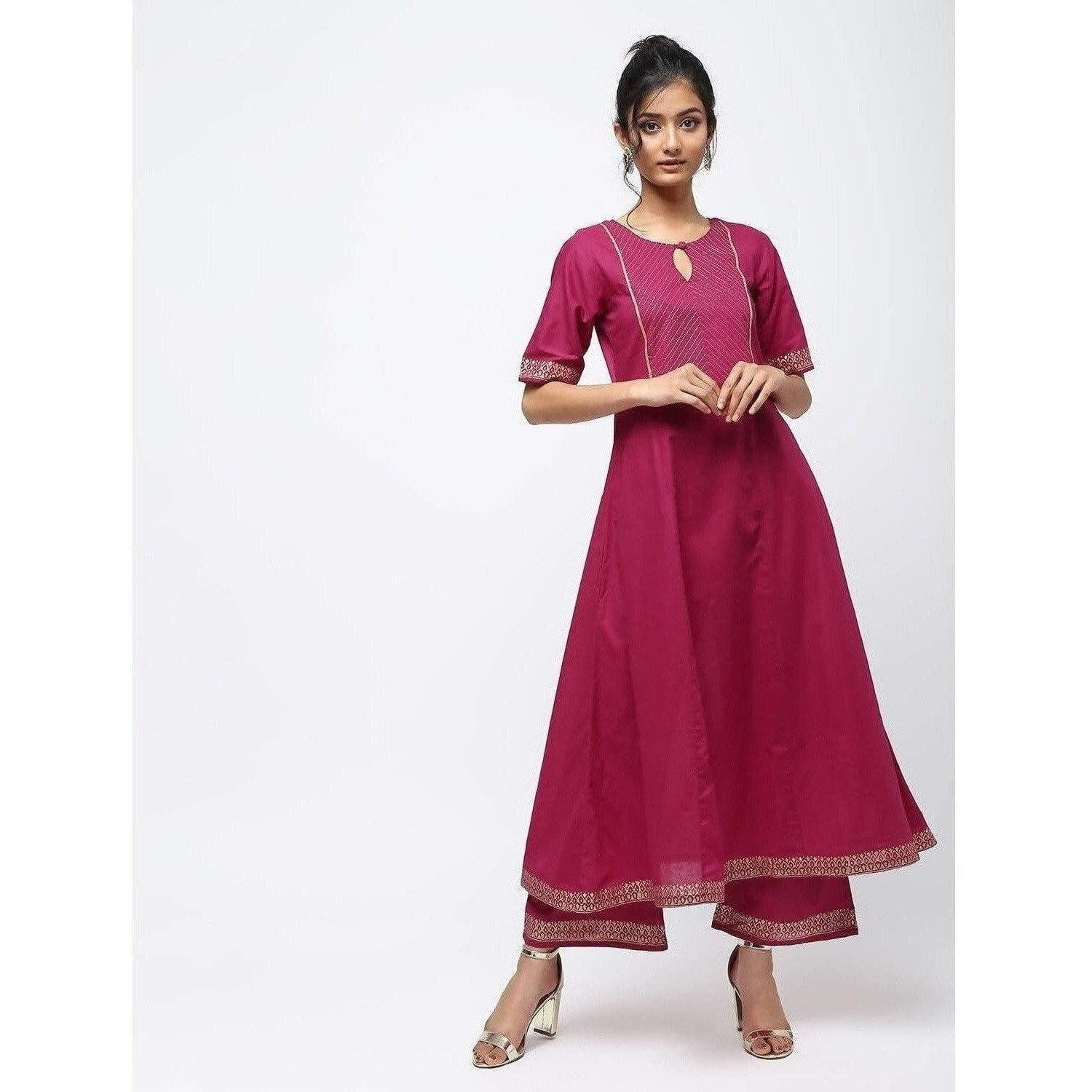 Cheera Kalidar Anarkali With Front Youk Design Kurta