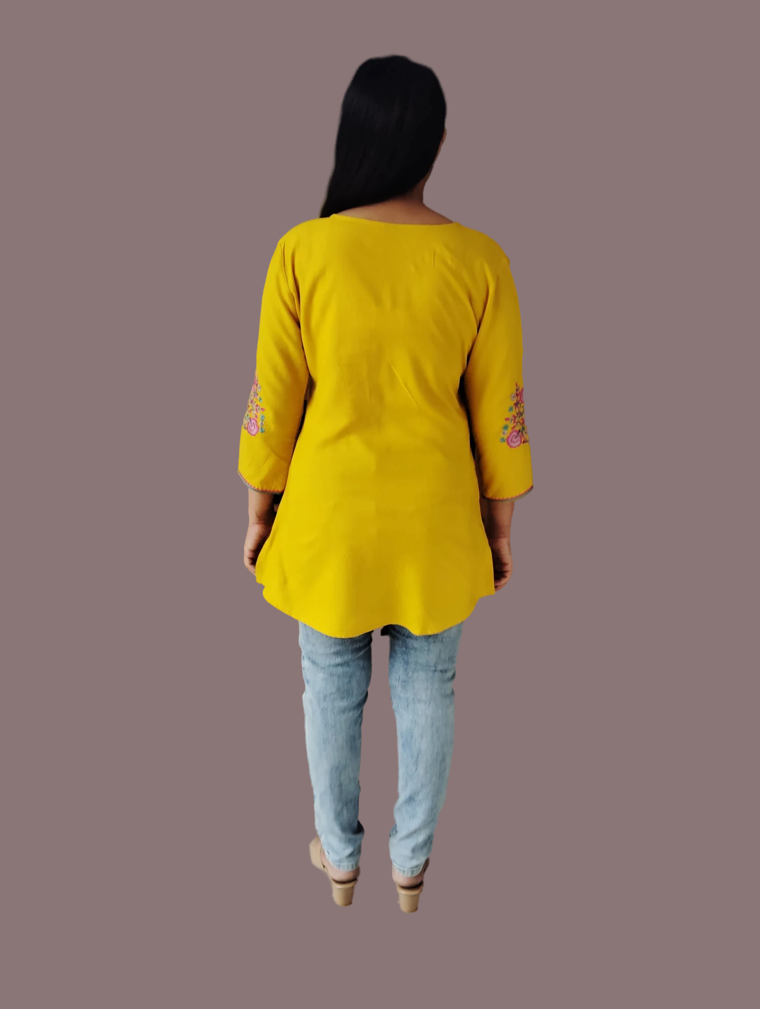 Jaitra Apparels Women Printed Pure Cotton Straight Kurta (Yellow) - Distacart