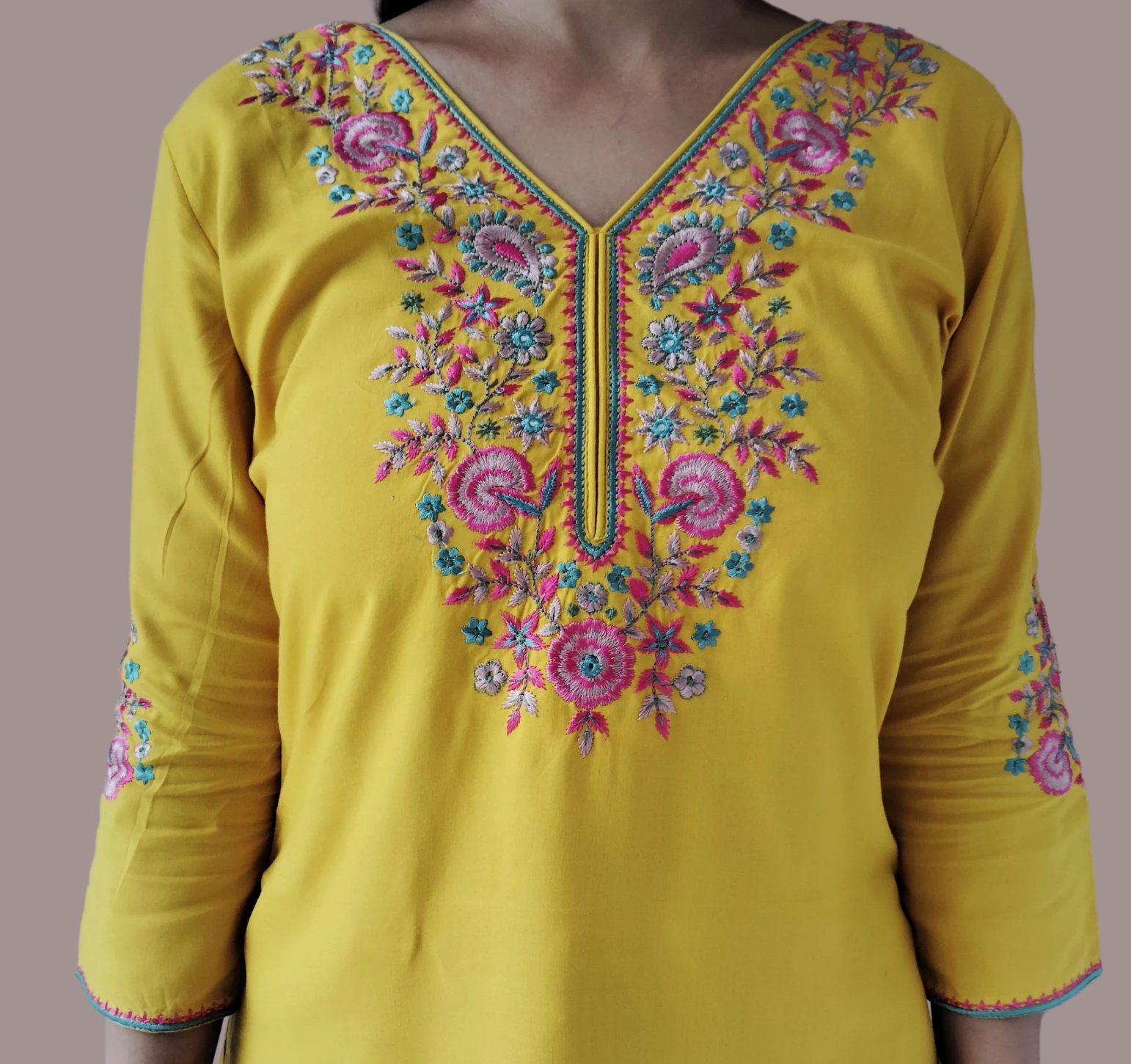 Jaitra Apparels Women Printed Pure Cotton Straight Kurta (Yellow) - Distacart