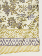 Yufta Cream And Brown Cotton Sequins Work Kurta Set With Pant & Dupatta - Distacart