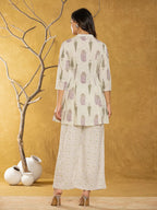 Yufta Cream Cotton Co-Ord Set