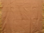 Cream Khadi Cotton Handloom Saree with Temple Border Design - Global Threads