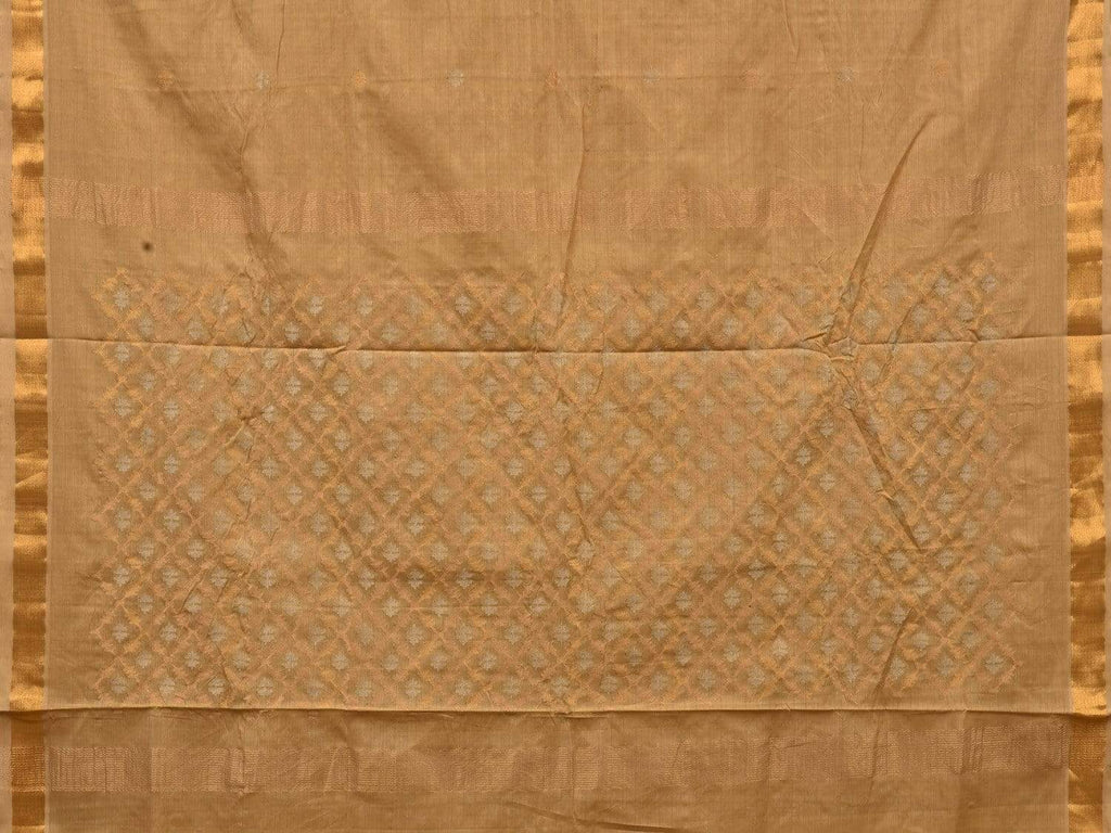 Cream Uppada Cotton Handloom Saree with Jamdani Pallu Design - Global Threads