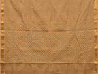 Cream Uppada Cotton Handloom Saree with Jamdani Pallu Design - Global Threads