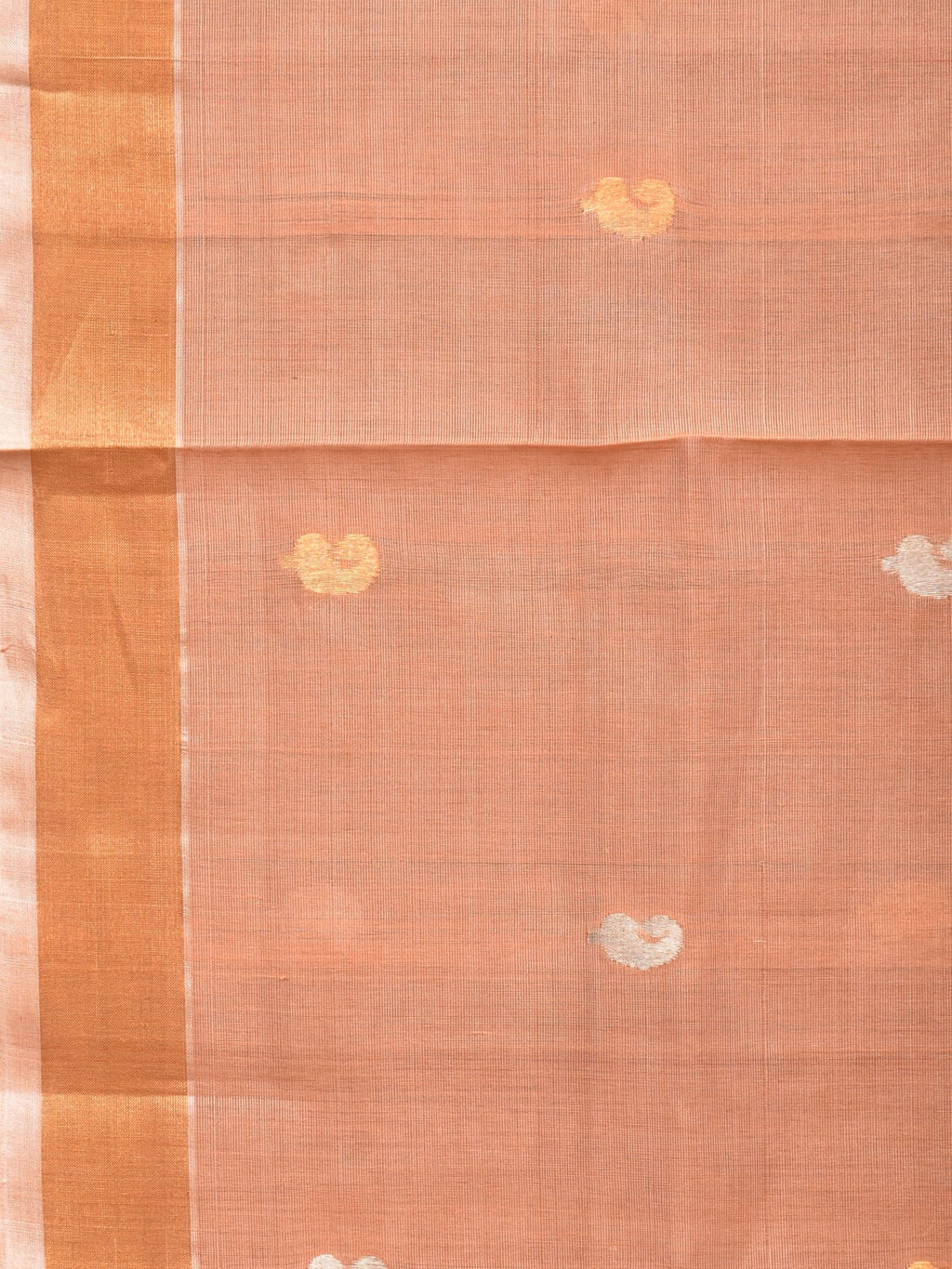 Cream Uppada Cotton Silk Handloom Saree with Jamdani Grill Design - Global Threads