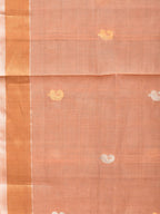 Cream Uppada Cotton Silk Handloom Saree with Jamdani Grill Design - Global Threads