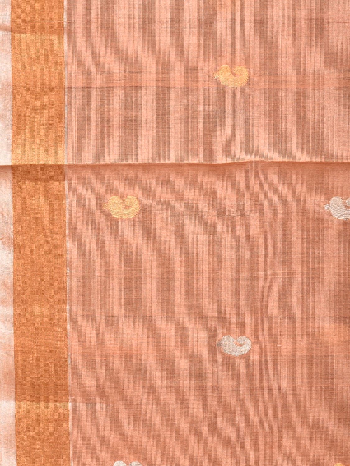 Cream Uppada Cotton Silk Handloom Saree with Jamdani Grill Design - Global Threads