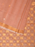 Cream Uppada Cotton Silk Handloom Saree with Jamdani Grill Design - Global Threads