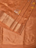 Cream Uppada Silk Handloom Saree with All Over Design - Global Threads