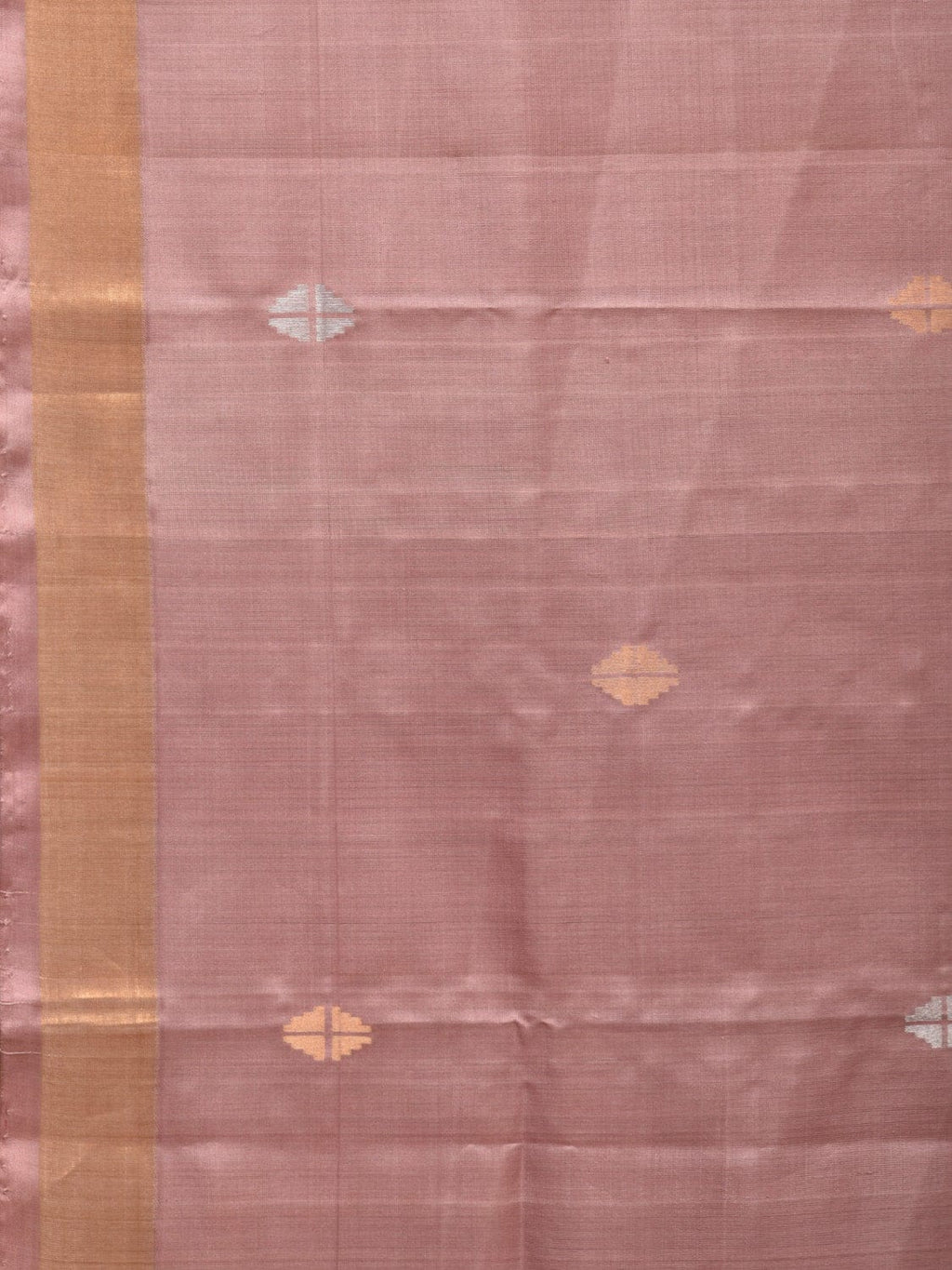 Cream Uppada Silk Handloom Saree with Mango Pallu Design - Global Threads