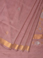 Cream Uppada Silk Handloom Saree with Mango Pallu Design - Global Threads