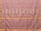 Cream Uppada Silk Handloom Saree with Mango Pallu Design - Global Threads