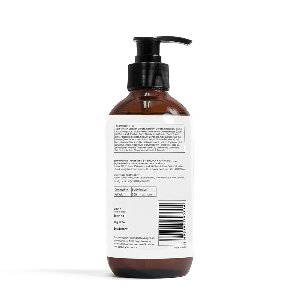 Sirona Blueberry Body Lotion for Intense Hydration