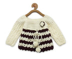 Chutput Kids Cream Coloured Sweet Solid Pullover Sweater