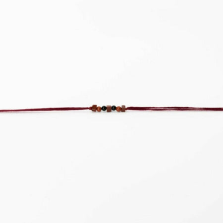 Indianvibez Bodh Grounded Resilience Real Crystal Stone Rakhi With Authenticity Certificate